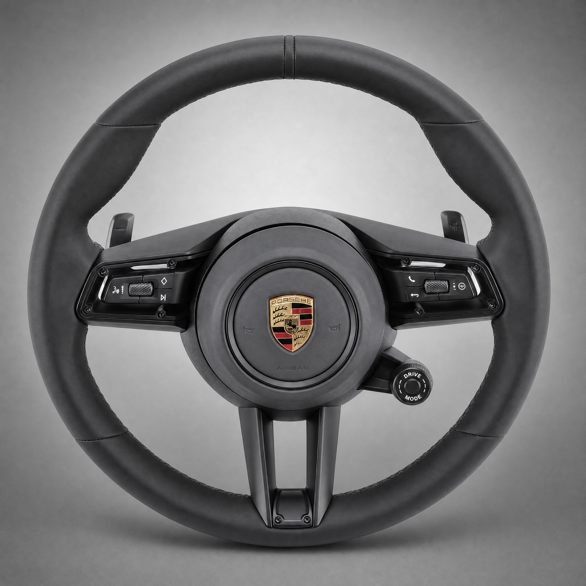 Volant Porsche Sport Custom –  | Cuir Noir & Sélecteur Drive Mode