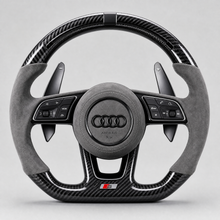 Volant Audi S-line – Alcantara Gris | Carbone Twill (Palettes)